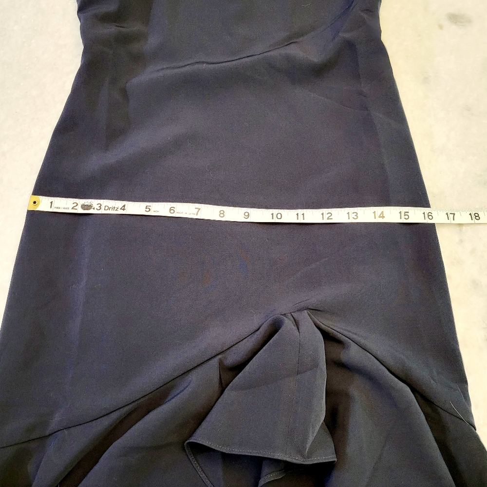 NWT Alexia Admor Navy Size 2 Flutter Hem Midi Dress with Embellished Straps - Picture 15 of 15